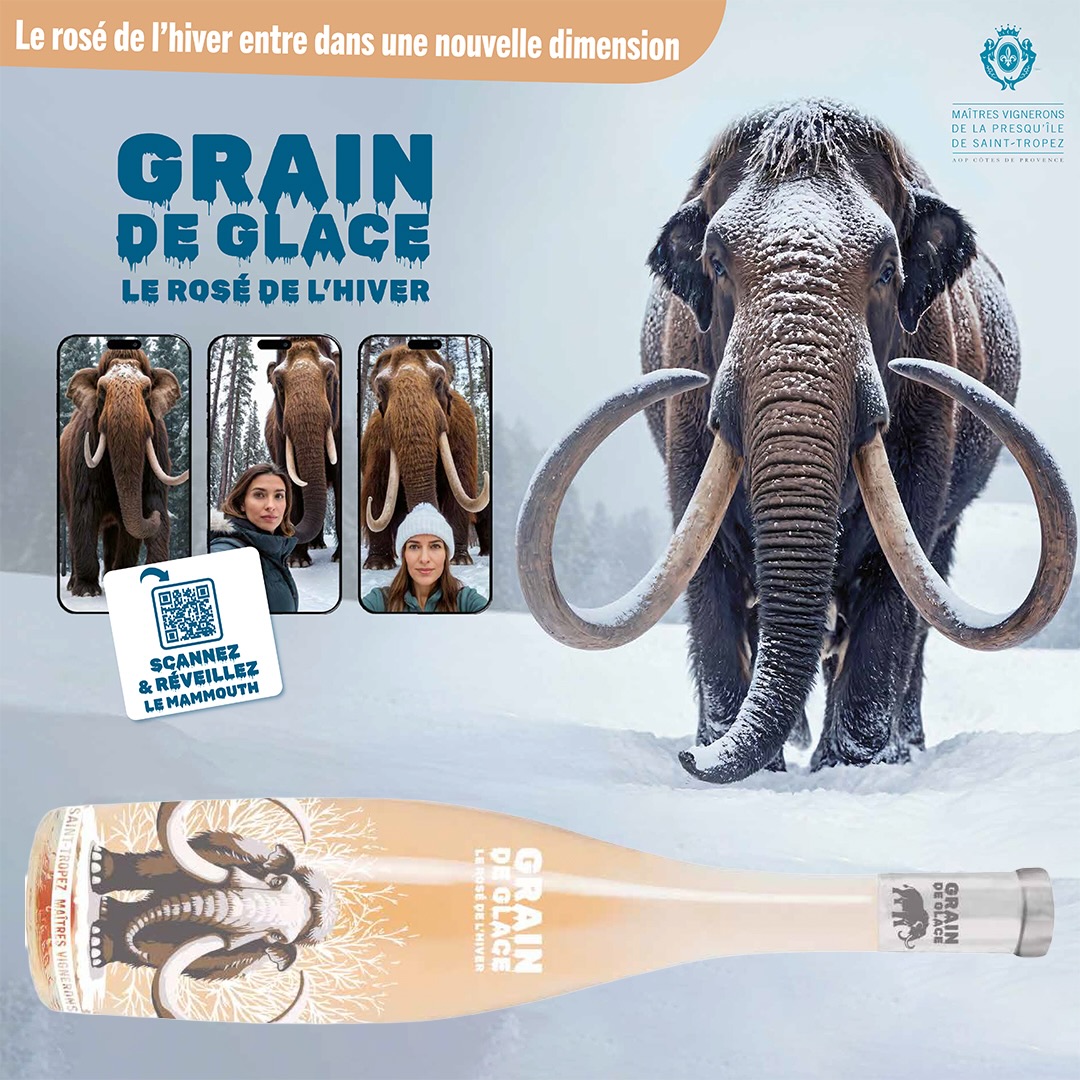 QR code et bouteille Grain de Glace